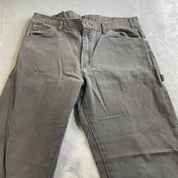 Dickies Men's Relaxed Fit Duck Canvas Carpenter Pants Faded Black 36x34-READ - Picture 12 of 16